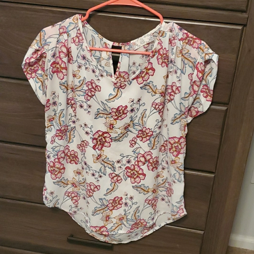 Pink Rose floral top